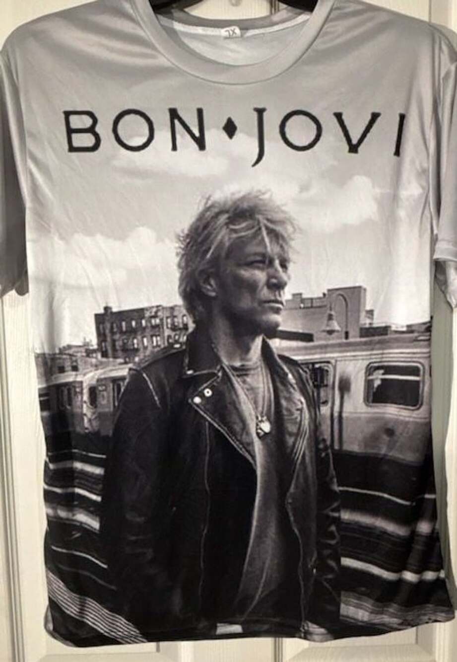 Bon Jovi Graphic Print T-Shirt Size XL Black White